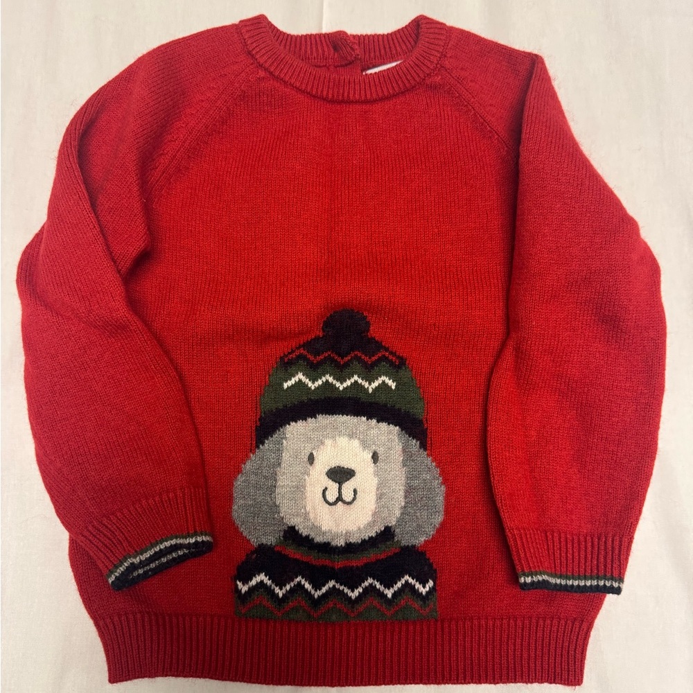 Mayoral Red Sweater with Dog Design